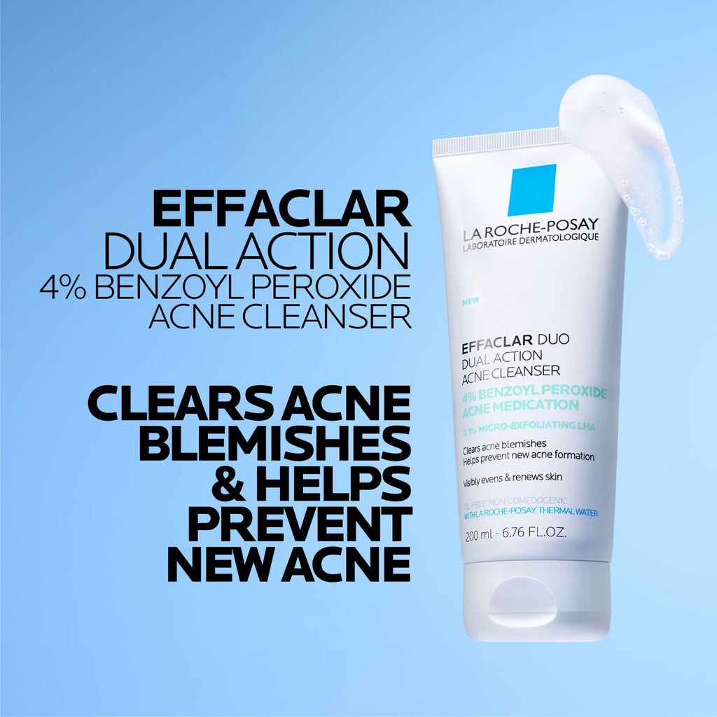 Effaclar Dual Action Acne Face Wash With 4% Benzoyl Peroxide